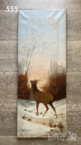 Голяма стара картина масло на платно