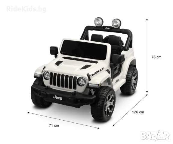 Офроуд акумулаторен автомобил  JEEP RUBICON Камофлаж– 4x4, до 35кг., с дистанционно и LED,, снимка 17 - Детски велосипеди, триколки и коли - 49975893