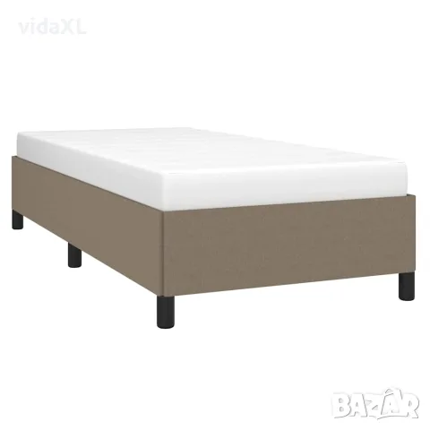 vidaXL Рамка за легло без матрак, таупе, 90x200 см, плат, снимка 4 - Спални и легла - 56147213