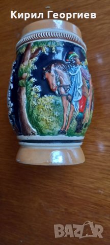 Стара релефна халба за бира , снимка 2 - Чаши - 41766894