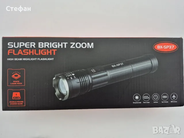 Мощен Акумулаторен LED фенер POLICE BX-SP37 Zoom Type-C Power Bank