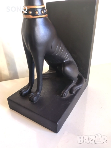 Красив Дървен Стопер За Книги-Куче Хрътка, снимка 3 - Антикварни и старинни предмети - 52121361