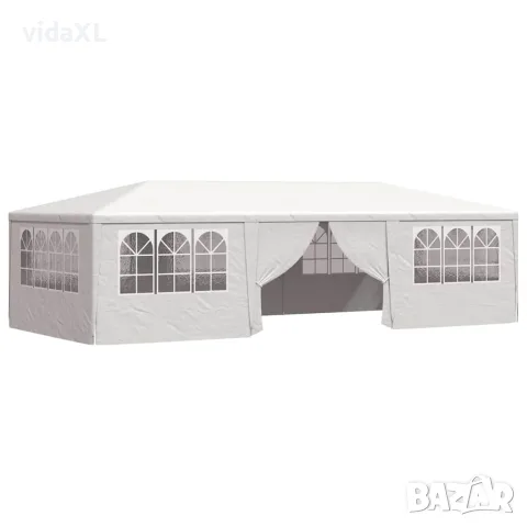 vidaXL Професионална парти шатра със стени 4x9 м бяла 90 г/м²