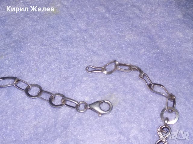 КРАСИВА НЕЖНА СРЕБЪРНА СКЪПОЦЕННА ГРИВНА с ПЕПЕРУДКА СРЕБРО 925 с ЮВЕЛИРНО ФАСЕТИРАНИ ЦИРКОНИ 34494, снимка 11 - Колиета, медальони, синджири - 39378713