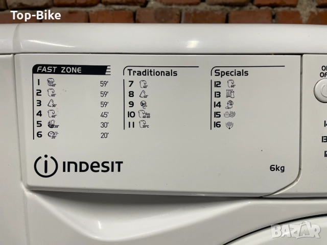 Пералня Indesit EWSC 1200 оборота 6 кг, снимка 5 - Перални - 52829994