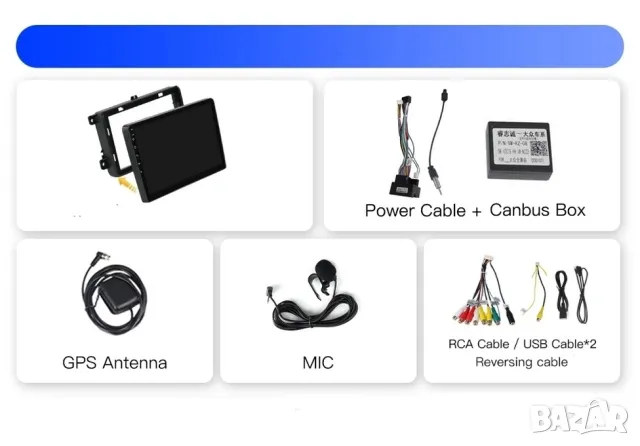 VAG 10" 2-DIN 1280x720 QLED мултимедия с Android 12, RDS, 2GB/32GB, CarPlay AndroidAuto, снимка 6 - Аксесоари и консумативи - 47394011