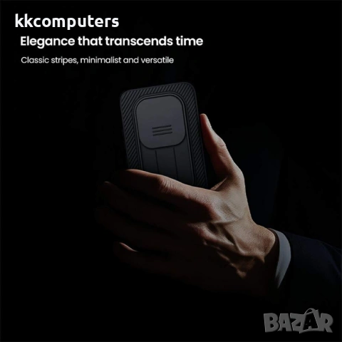 NILLKIN Camshield Pro Калъф за Xiaomi Redmi Note 15 Pro 5G - PC+TPU, Плъзгащо капаче за камера, Чере, снимка 12 - Резервни части за телефони - 53780277