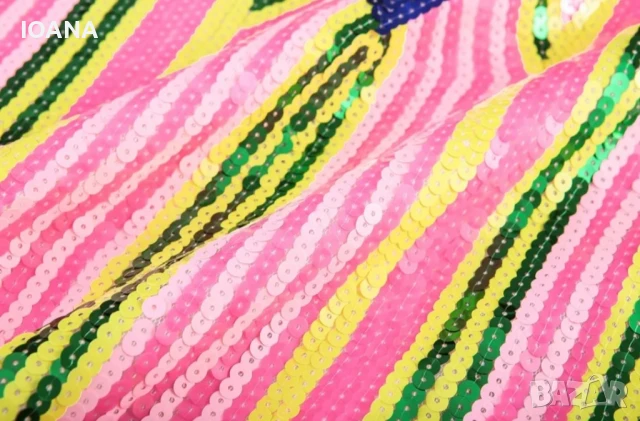 Уникална рокля с пайети, снимка 4 - Рокли - 50832519