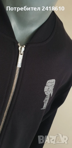 Karl Lagerfeld Full Zip Cotton Mens Size L НОВО! ОРИГИНАЛ! Мъжко   Горнище!, снимка 4 - Спортни дрехи, екипи - 51594374