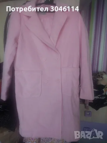 дамско розово палто