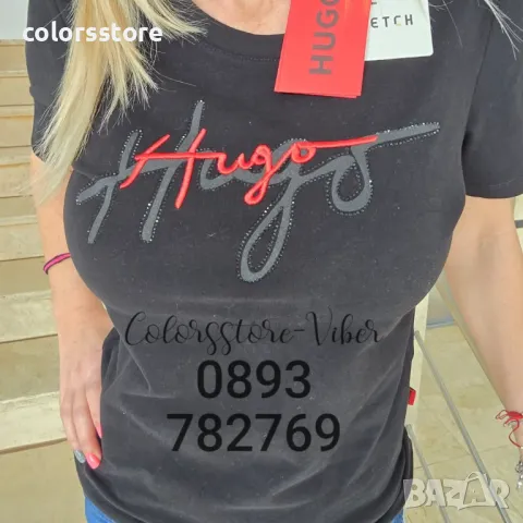 Дамска черна тениска Hugo -VL49k