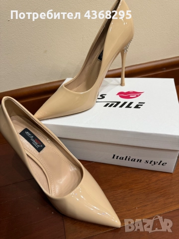 Дамски обувки висок ток Shoe Aquarium бежови, снимка 6 - Дамски елегантни обувки - 51675371