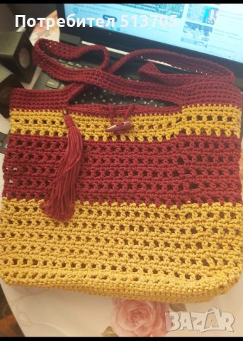 Дамски ръчно плетени чанти, снимка 6 - Чанти - 41992958