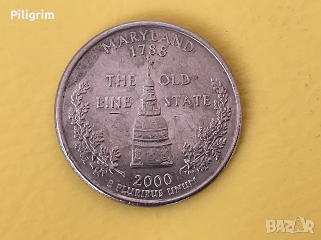 САЩ 25 цента 2000 г. (D), Maryland.