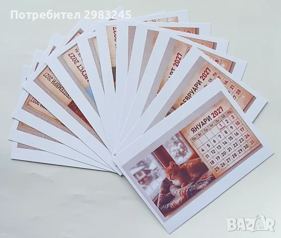 Календар 2027 с котенца , снимка 2 - Други - 55840331