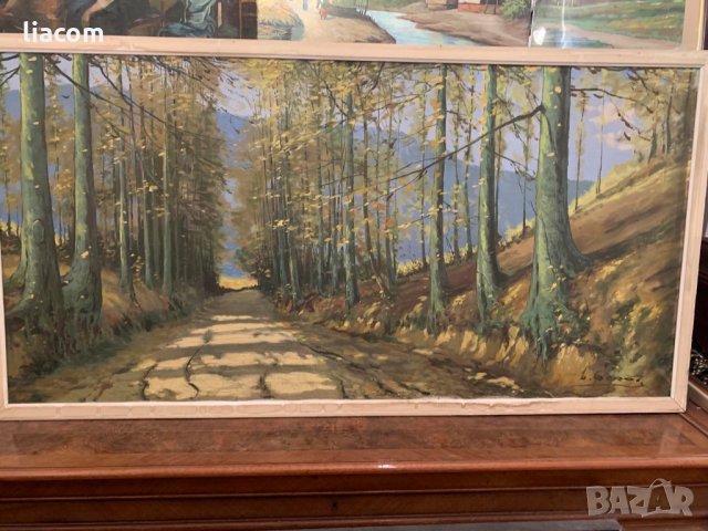 ЛУИС ГАРО (LOUIS GAROT) Белгия МНОГО голяма, УНИКАЛНА, снимка 2 - Картини - 36001964