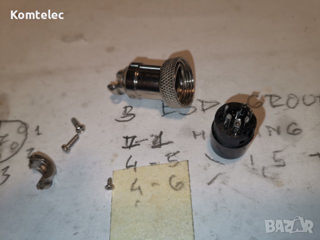 Конектор за станция поялник GX16 тип авиационен 7 входа женски, снимка 4 - Друга електроника - 39391378