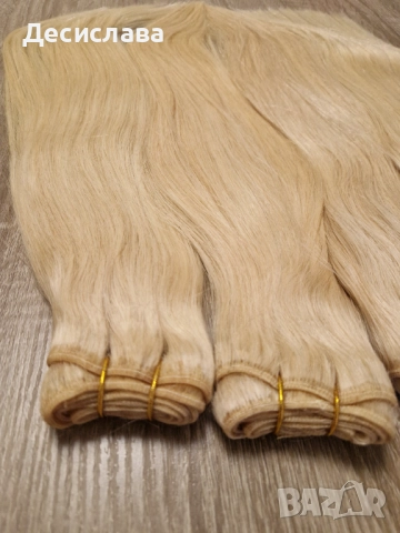 Естествена руса коса - плътеен косъм и крайща!, снимка 4 - Аксесоари за коса - 51622653