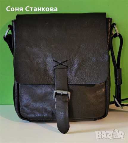 STRELLSON - Мъжкa чантa за през рамо - естествена кожа, снимка 1 - Чанти - 42115160