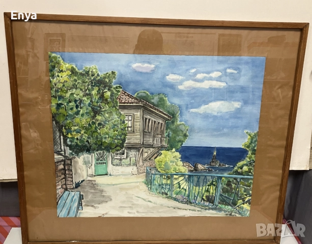 Картина акварел "Ахтопол 2001" - Николай Ангелов