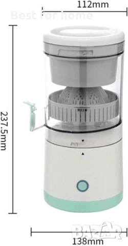 Преносима електрическа сокоизстисквачка за цитруси, снимка 3 - Блендери - 53443251