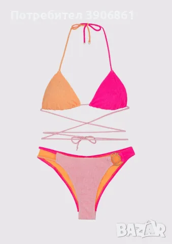 Италиански бански от две части тип триъгълник , снимка 4 - Бански костюми - 49456087