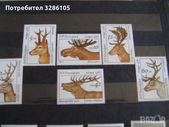 марки-серия-елени, снимка 1 - Филателия - 39732839