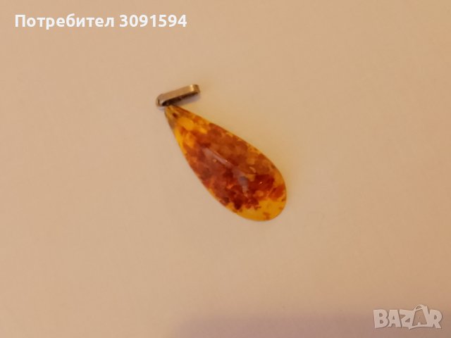 СРЕБЪРНА ВИСУЛКА С КЕХЛИБАР CCCР, снимка 6 - Антикварни и старинни предмети - 41664962