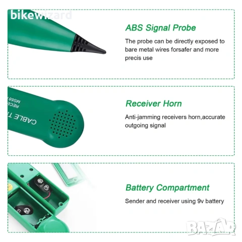 Gobesty Cable Tracker, търсачка на кабели, тестер на кабели НОВО , снимка 3 - Други инструменти - 53263356