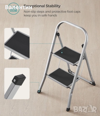 Сгъваема стълба Songmics, снимка 2 - Други стоки за дома - 53108363