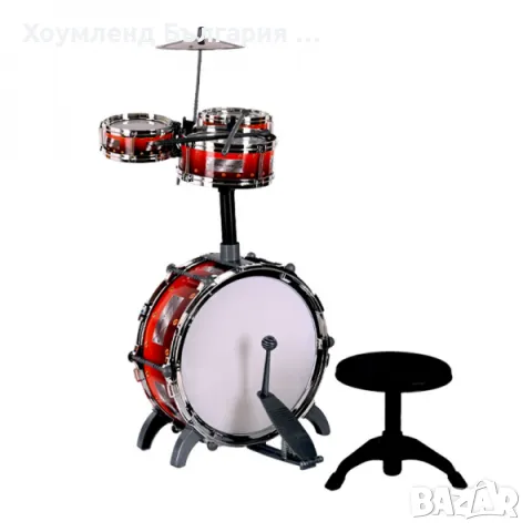 Комплект за млади барабанисти - детски барабани със столче, снимка 2 - Музикални играчки - 48317952