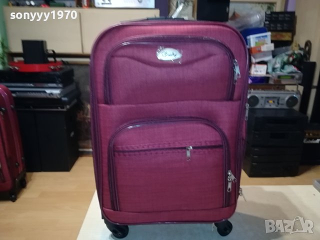 НОВ КУФАР 55Х36Х20СМ ЧЕРВЕН ДЕНИМ 1808231751, снимка 8 - Куфари - 41896601