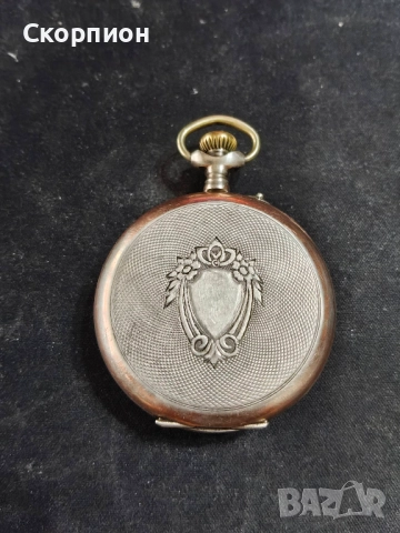 Швейцарски СРЕБЪРЕН джобен часовник 1900г. с позлата - 10 РУБИНА - ПРОМОЦИЯ, снимка 15 - Джобни - 50040865