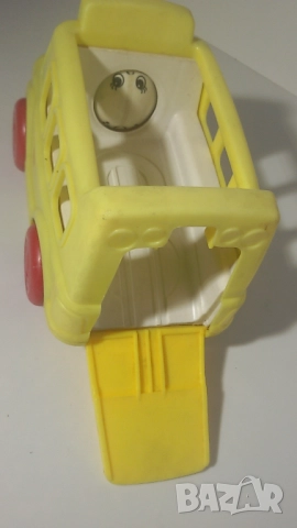 Fisher Price school bus 1112 училищен автобус бус Roll-A-Round ретро играчка, снимка 8 - Колекции - 51503009
