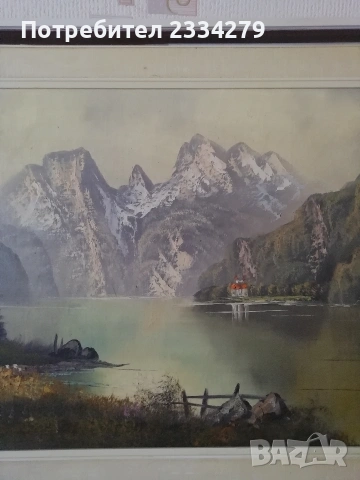 Стари картини, платно масло, авторска изработка. , снимка 5 - Картини - 42158610