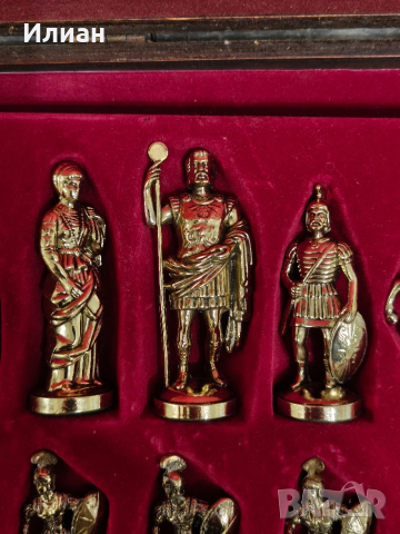 Колекционерски бронзов шах Manopoulos гръцко/римска тематика, снимка 4 - Колекции - 53499320