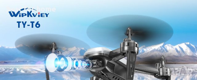 Дрон Wipkviey T6 с камера 1080p HD, WiFi FPV дрон, снимка 14 - Дронове и аксесоари - 44272150