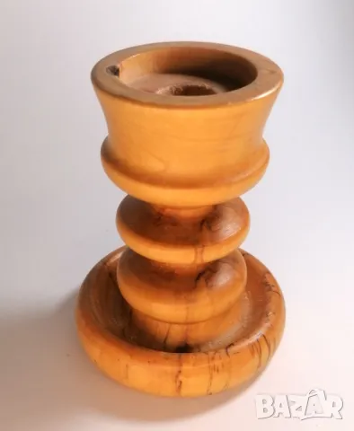 Дървен свещник 1983г, снимка 2 - Декорация за дома - 48496574