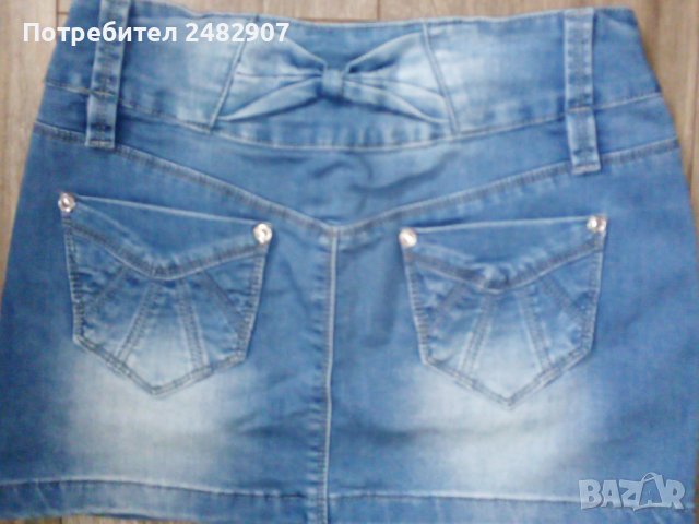 Дамска дънкова пола, снимка 3 - Поли - 41789735