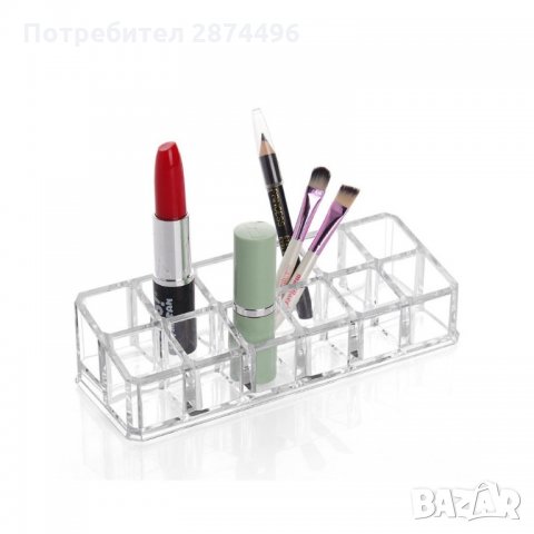 1996 Прозрачна поставка за 12 бр. червила, лакове или моливи, снимка 6 - Други - 35786543