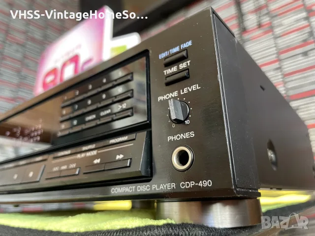 CD PLAYER SONY CDP-490 + remote , снимка 5 - MP3 и MP4 плеъри - 55989849