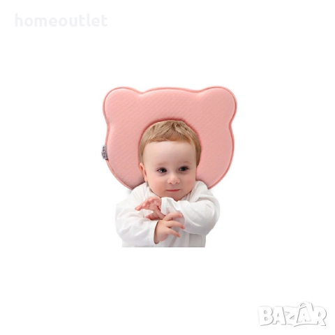 ПРОМОЦИЯ Възглавница за бебета от мемори пяна JIUZCARE BABY PILLOW, PINK (X001DRRTLZ), снимка 2 - Други - 52705954