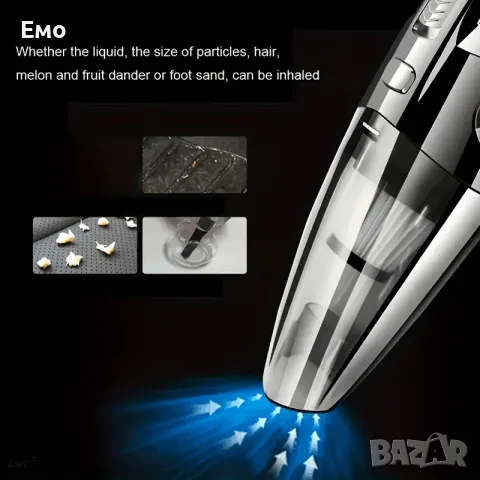 Прахосмукачка със силна всмукателна мощност - 1800mAh - За дома и автомобил , снимка 5 - Аксесоари и консумативи - 48687903