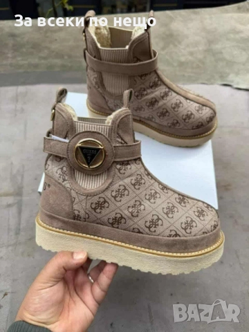 Guess Дамски Бежови Зимни Боти Гес Код S123