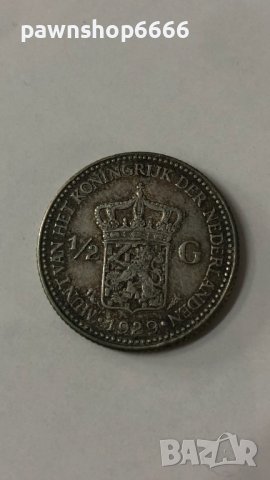 Сребърна монета Нидерландия ½ гулден, 1929, снимка 1 - Нумизматика и бонистика - 38930245
