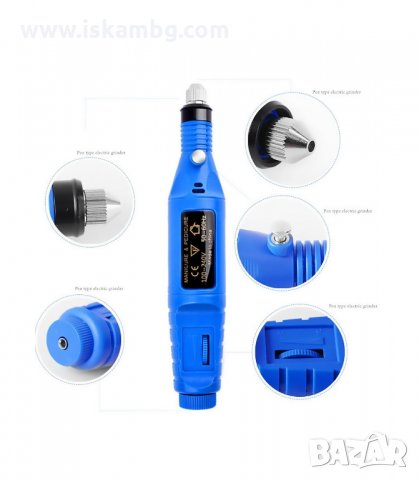 МНОГОФУНКЦИОНАЛНА ЕЛЕКТРИЧЕСКА ПИЛА ЗА МАНИКЮР И ПЕДИКЮР С 6 ПРИСТАВКИ - код ПИСАЛКА, снимка 11 - Педикюр и маникюр - 33913422