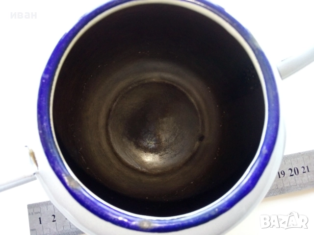 Стар,малък емайлиран чайник - 1975г., снимка 8 - Други ценни предмети - 52886312