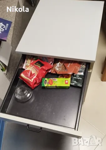 Шкафче за бюро с 4 чекмеджета - контейнер на колела 43,3 /50/60,5см, снимка 10 - Шкафове и рафтове - 48229539