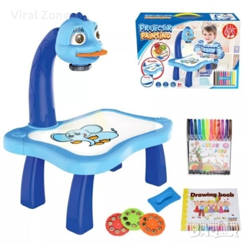 Детска масичка за рисуване с вграден проектор. , снимка 9 - Рисуване и оцветяване - 52667854