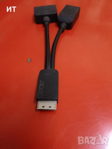 Original Acer LAN/VGA Combo adapteur / Y-Kabel VGA/LAN Aspire V5-471P Serie, снимка 4 - Кабели и адаптери - 53824668